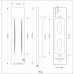 Ручки-купе для раздвижных дверей прямоугольные SDH-03 BL (черный, комплект 2 шт.)