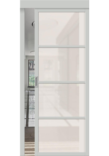 Межкомнатная дверь Твигги-11.3, со стеклом, цвет Grey Silk