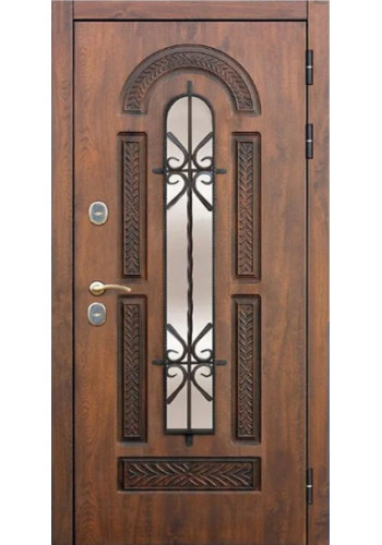 Дверь входная Формен Ф 32 Грецкий орех с патиной Ковка Термо Дверь входная Формен Ф 32 Грецкий орех с патиной Ковка Термо